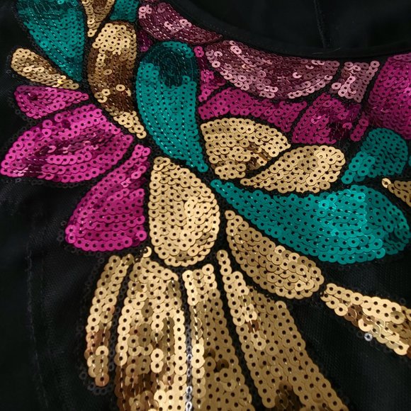 Forever 21 Black with sequin blouse - Picture 3 of 3